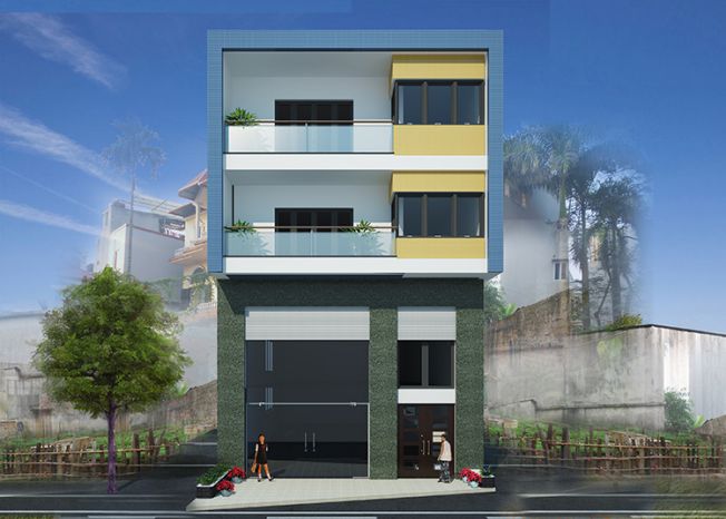Mẫu thiết kế nhà phố 3 tầng 2 mặt tiền đẹp diện tích 129m2 mau nha pho 3 tang 2 mat tien dep 02 min