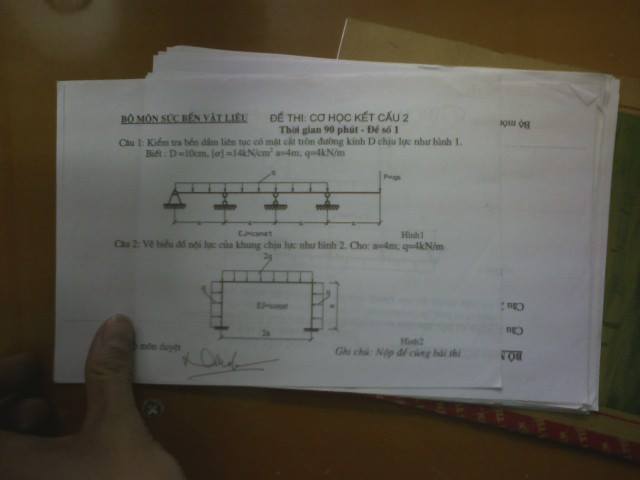 Đề thi môn học Cơ học kết cấu 2 1798755 466984140096361 1091636628 n