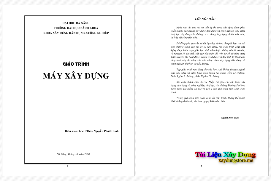 Giáo trình máy xây dựng - Nguyễn Phước Bình