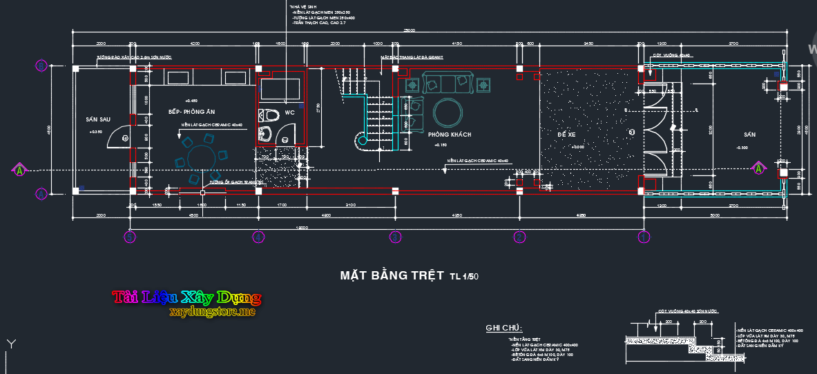 Hồ sơ nhà phố 4.5x18m 3 tầng