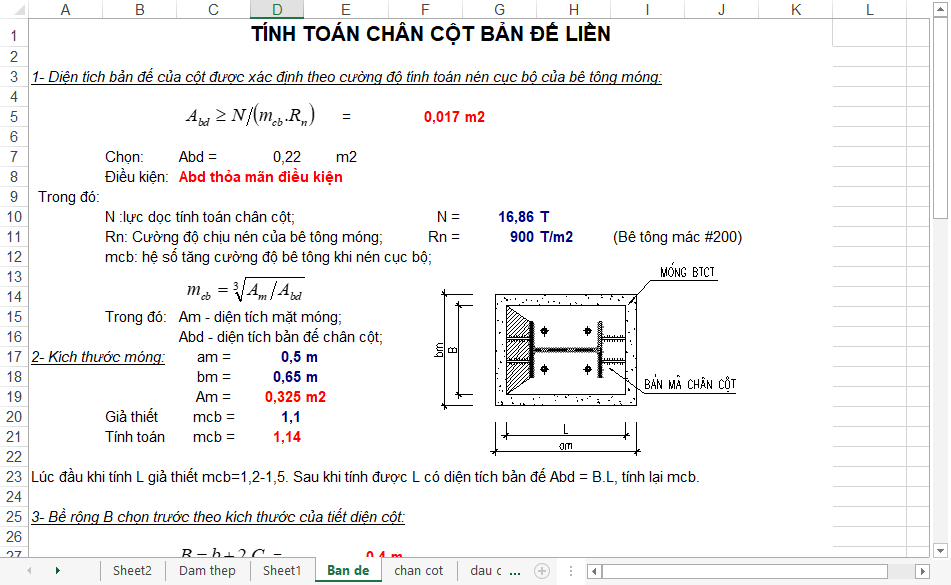 Bảng tính toán thiết kế tổ hợp hàn screenshot 14
