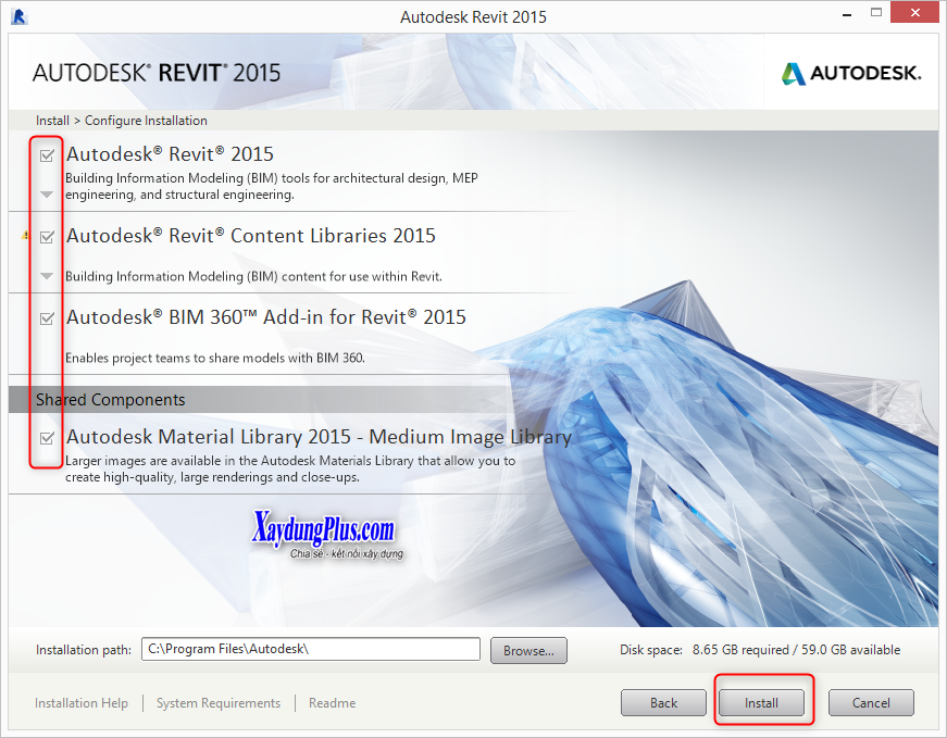 Download Revit Architecture 2015 và cài đặt chi tiết download revit 2015 full crack3