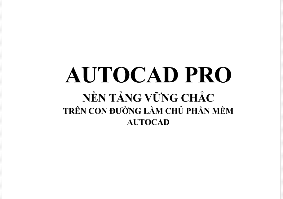 Sách AutoCad Pro - Pham Văn Lương