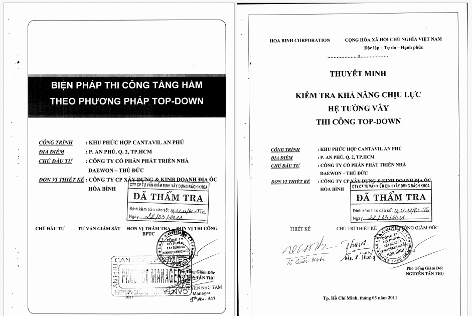 Biện pháp thi công tầng hầm theo phương pháp Top Down