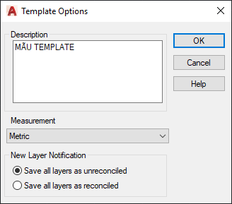 Tạo file mẫu Template trong AutoCAD