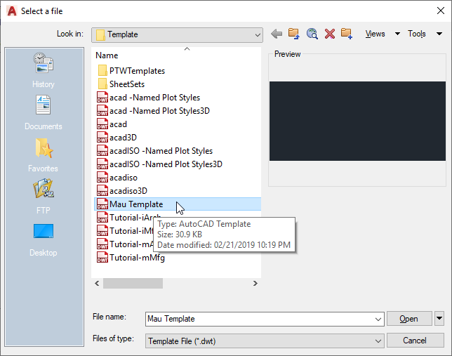 Tạo file mẫu Template trong AutoCAD