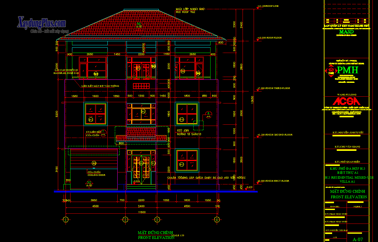 Hồ sơ mẫu biệt thự Villa A1 Phú Mỹ Hưng 3 tầng ⋆