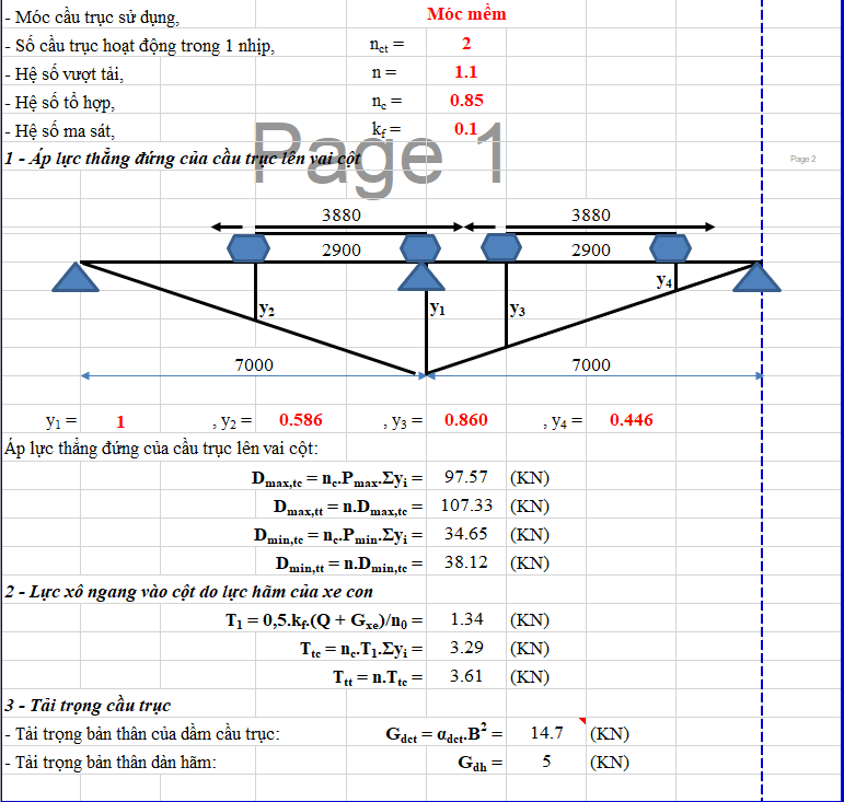 Bảng excel tính toán tải trọng cầu trục Bảng excel tính toán tải trọng cầu trục 2